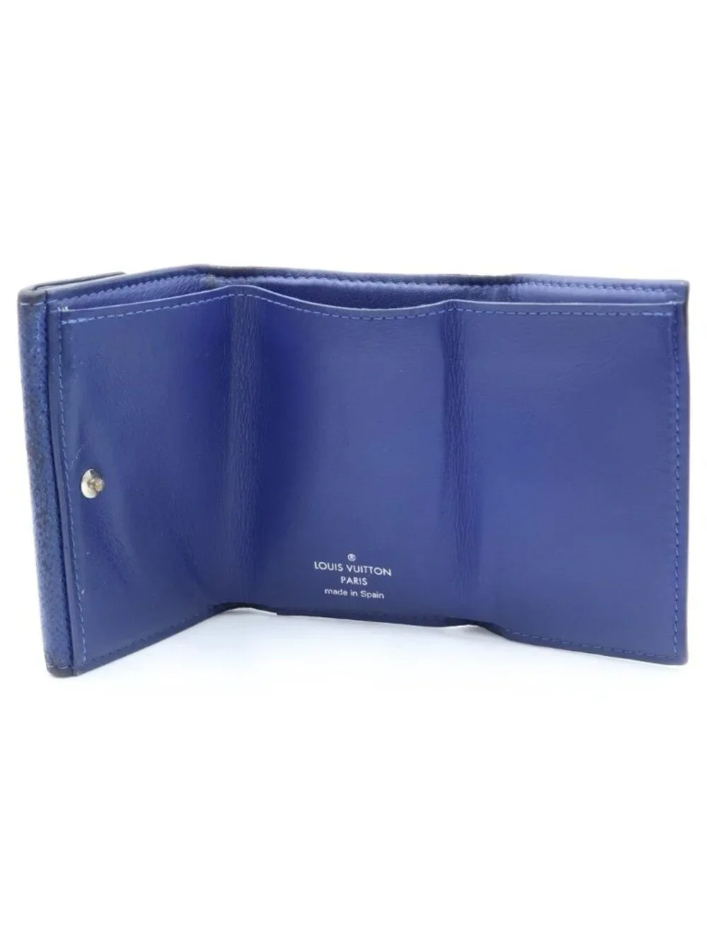 Louis Vuitton Taigarama Discovery Compact Wallet Trifold Blue